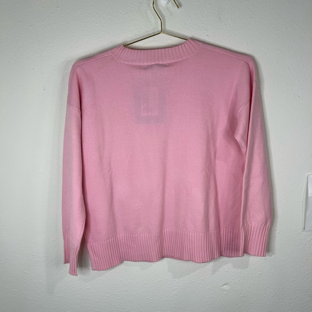 Azure Pink Cropped Sweater Women’s Small Soft Knit Pullover Top Casual Cozy - Picture 6 of 8